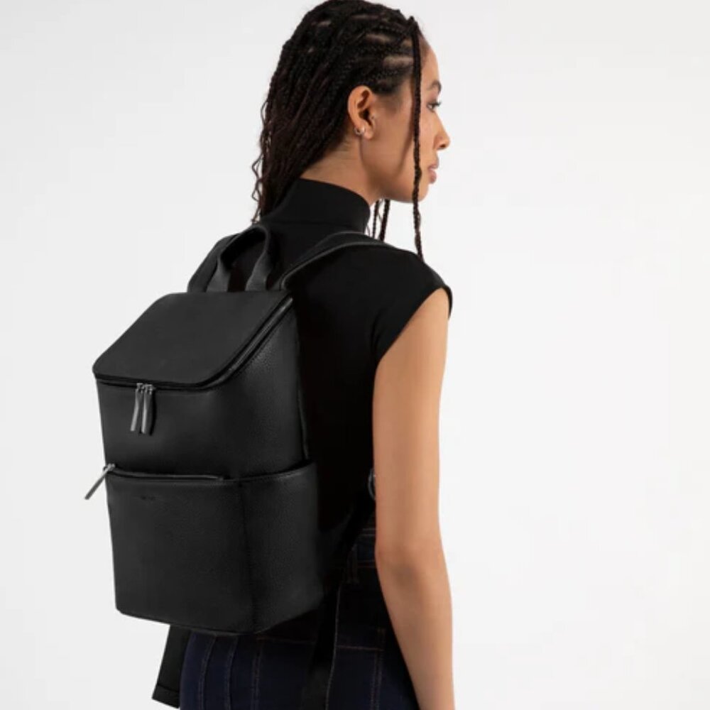 Matt & Nat Brave Vegan Backpack Purity Collection | NWT | Black | Fits 13” Lapto - Picture 12 of 12